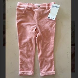 NWT Old Navy pink little girl jeggings/leggings